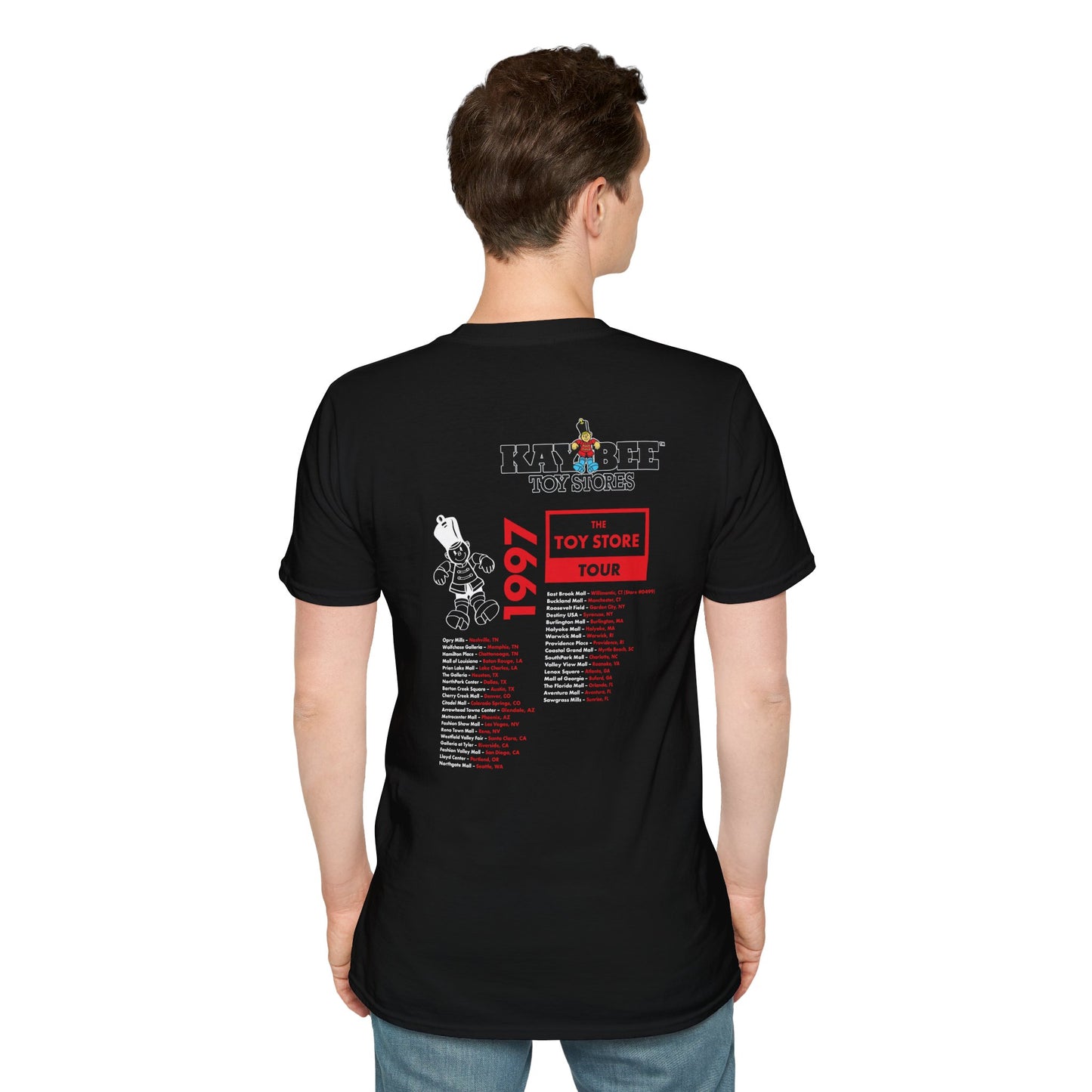 KayBee Toys™ Concert Tour Unisex T-Shirt - 1997 Locations Memorabilia