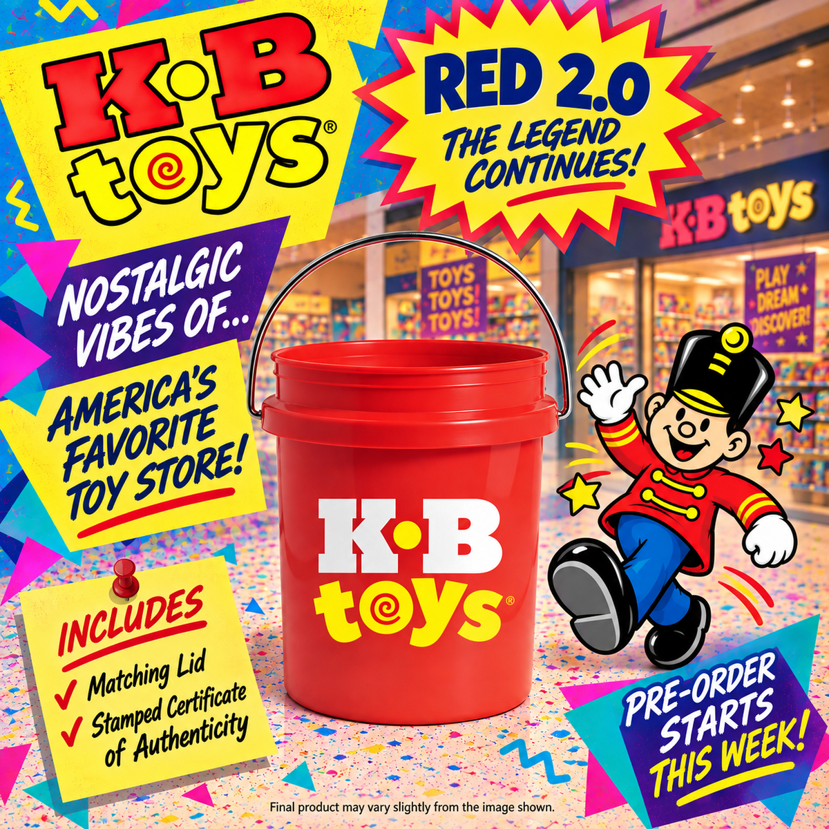 PRE-SALE | Red 2.0 Mini Bucket - KB Toys® Launch Day Set