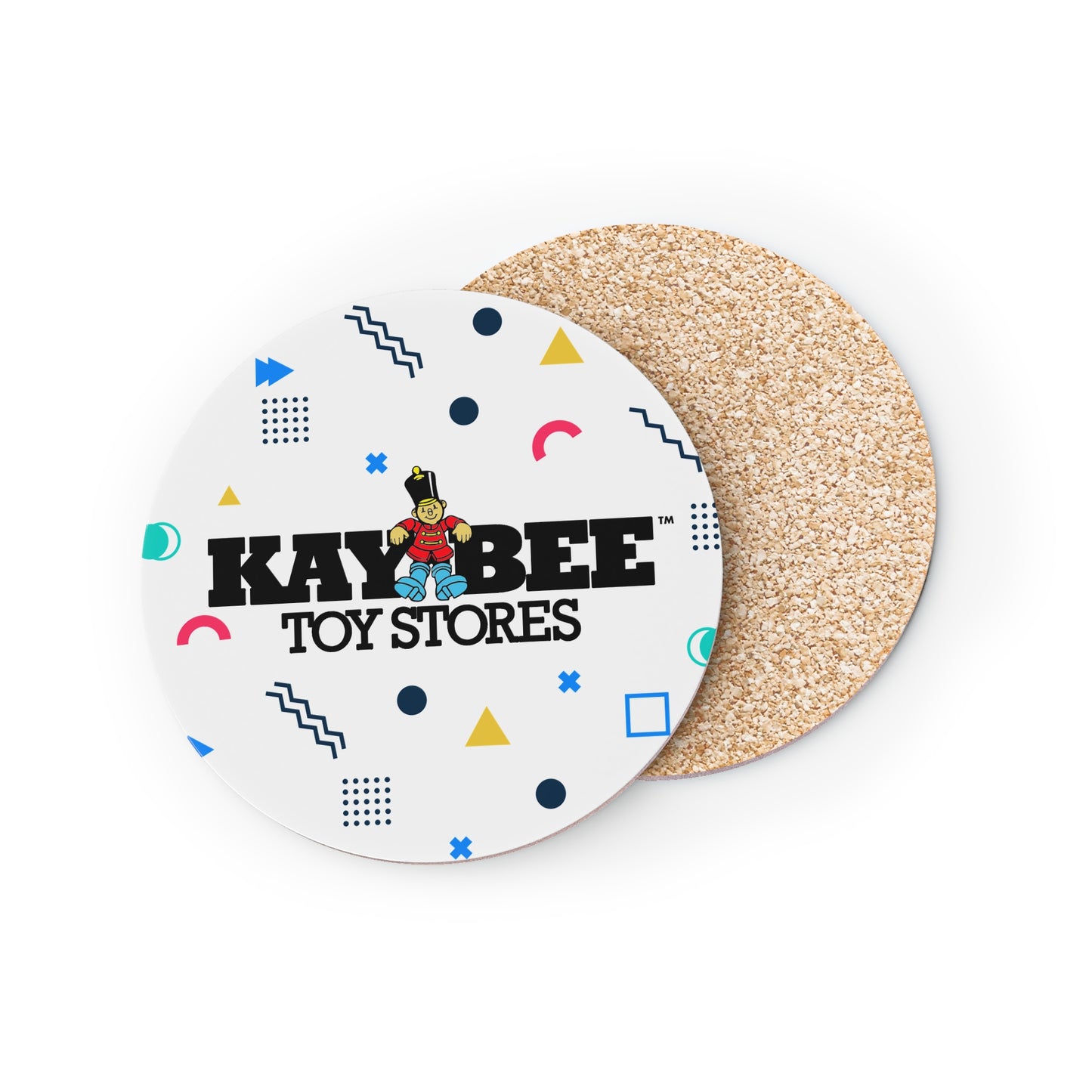 Coasters - Kay Bee Toys™ Logo Retro 80s Background - Perfect Gift for Coffee-Lovers and Drink Enthusiasts