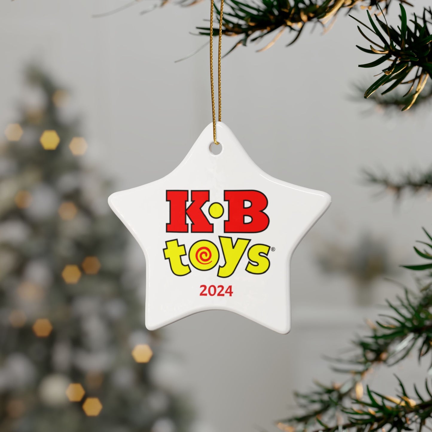 Ceramic Ornaments - Holiday 2024 KB Toys® Dual Logo Ornament