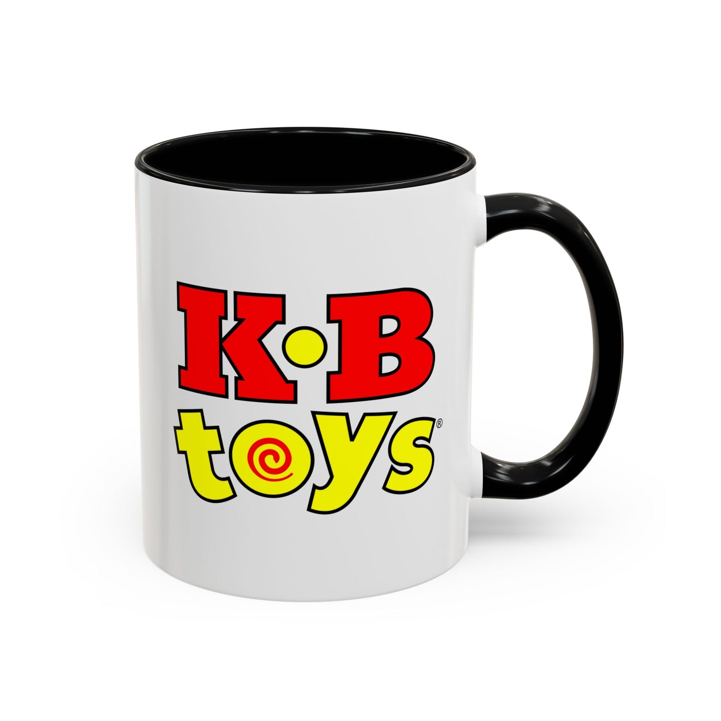 Coffee Mug, Dual Kay Bee Toys™ and KB Toys® Logos, Gift for Toy Enthusiasts and 90s Kids, Vintage 1984-1997 Toy Soldier Logo Design