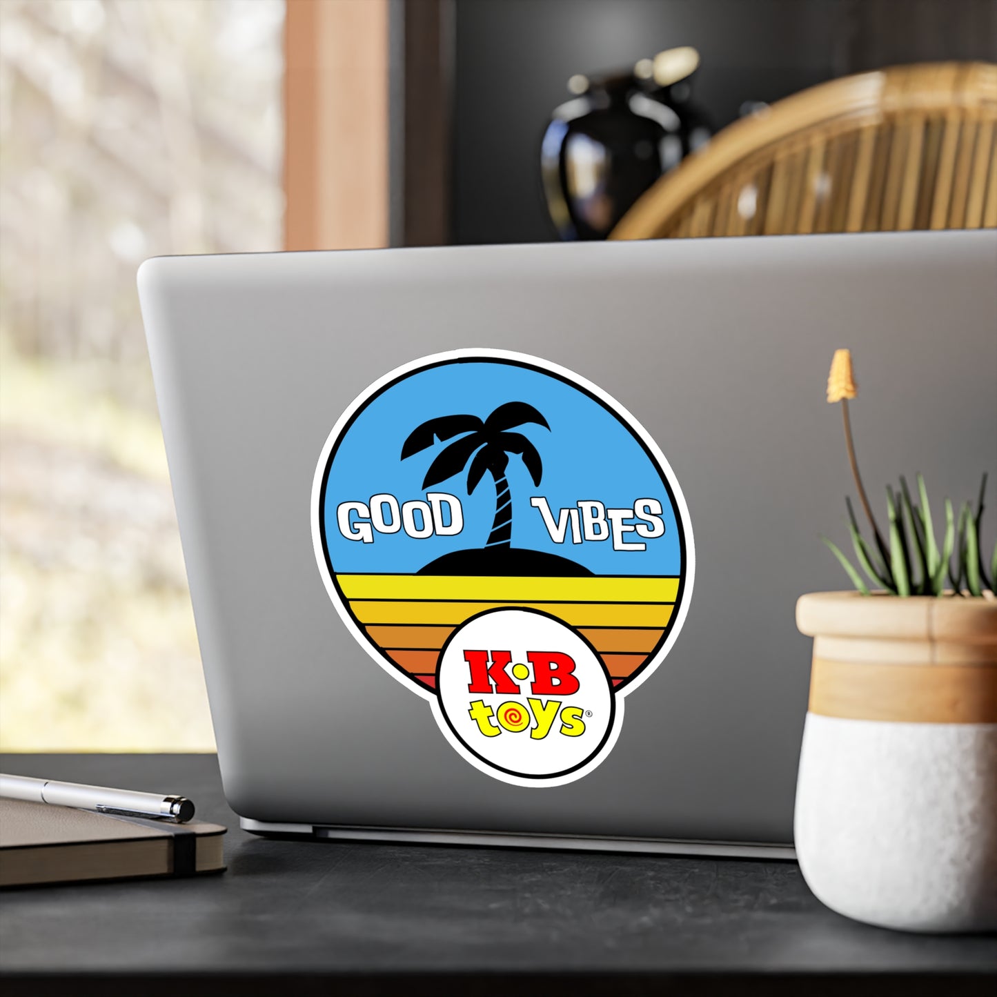 Kiss-Cut Vinyl Decals - Good Vibes KB Toys® Logo - Great for Bottles, Mugs, Laptops