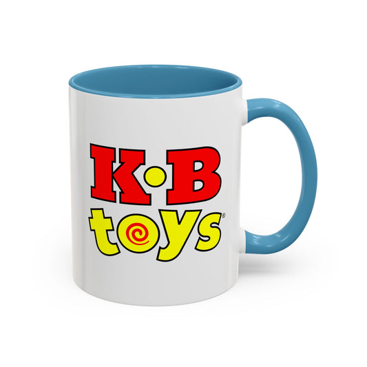 Coffee Mug, Dual Kay Bee Toys™ and KB Toys® Logos, Gift for Toy Enthusiasts and 90s Kids, Vintage 1984-1997 Toy Soldier Logo Design