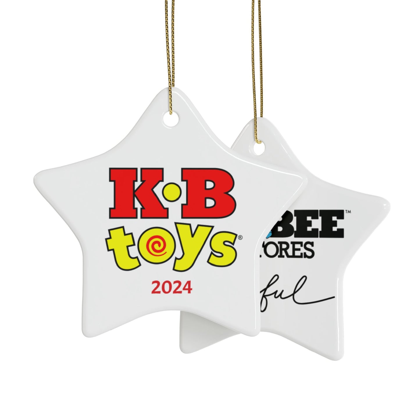 Ceramic Ornaments - Holiday 2024 KB Toys® Dual Logo Ornament