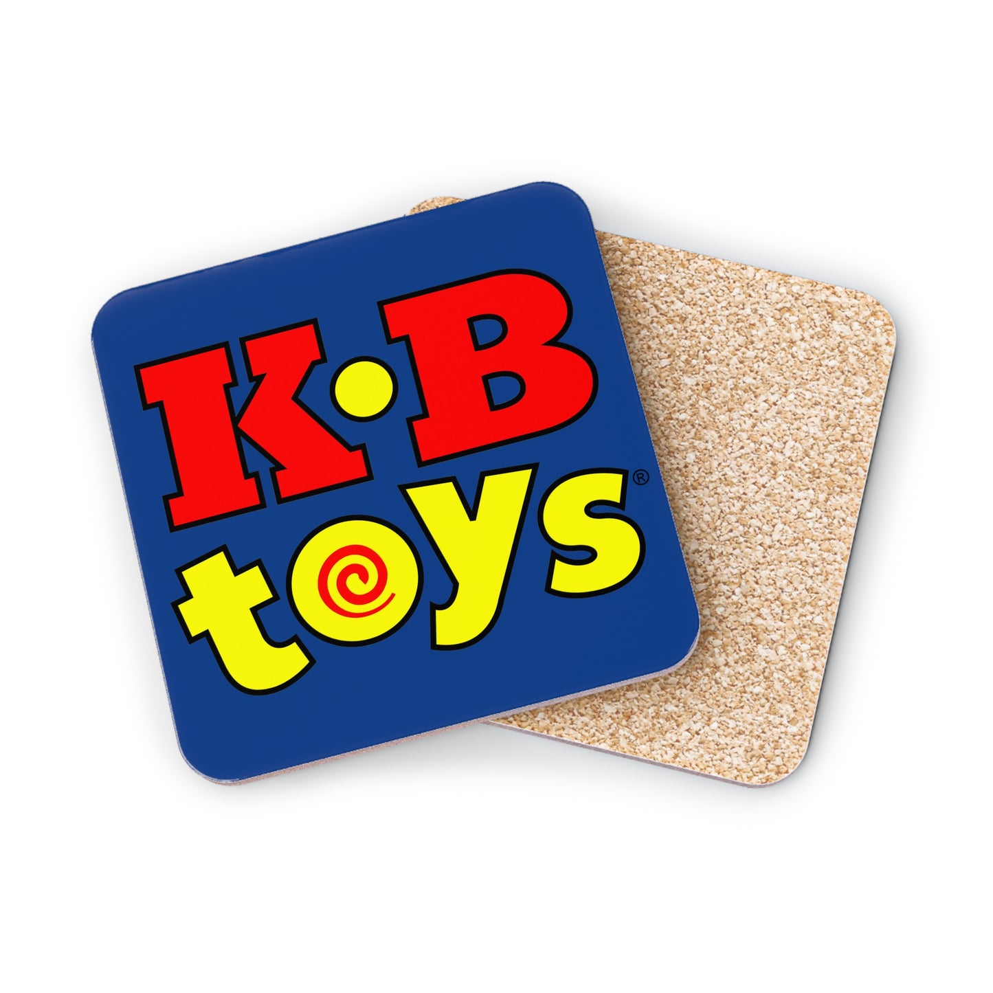 Coasters - KB Toys® Logo with Blue Background - Perfect Gift for Coffee-Lovers and Drink Enthusiasts