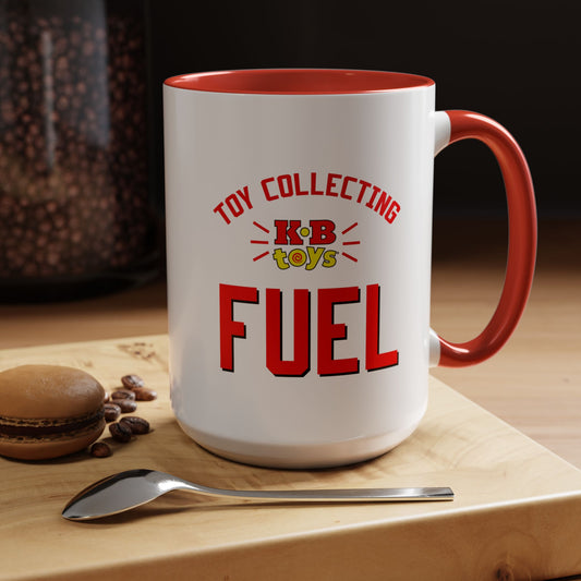 Coffee Mug, Toy Collecting Fuel with KB Toys® Logo, Gift for Toy Enthusiasts and 90s Kids