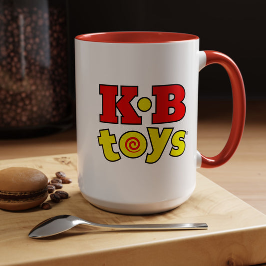 Coffee Mug, KB Toys® Logo, Gift for Toy Enthusiasts and 90s Kids, Vintage 1984-1997 Toy Soldier Logo Design