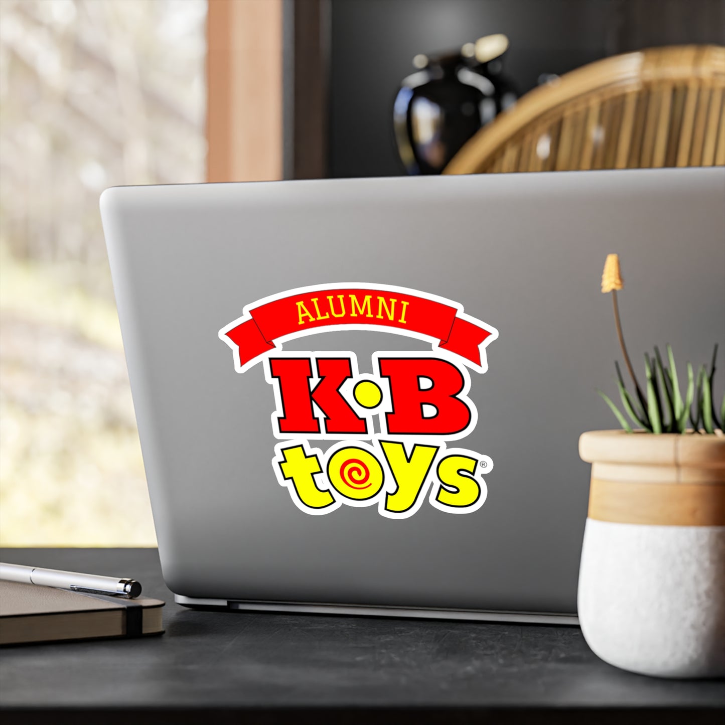 Kiss-Cut Vinyl Decals - KB Toys® Alumni Logo - Great for Bottles, Mugs, Laptops