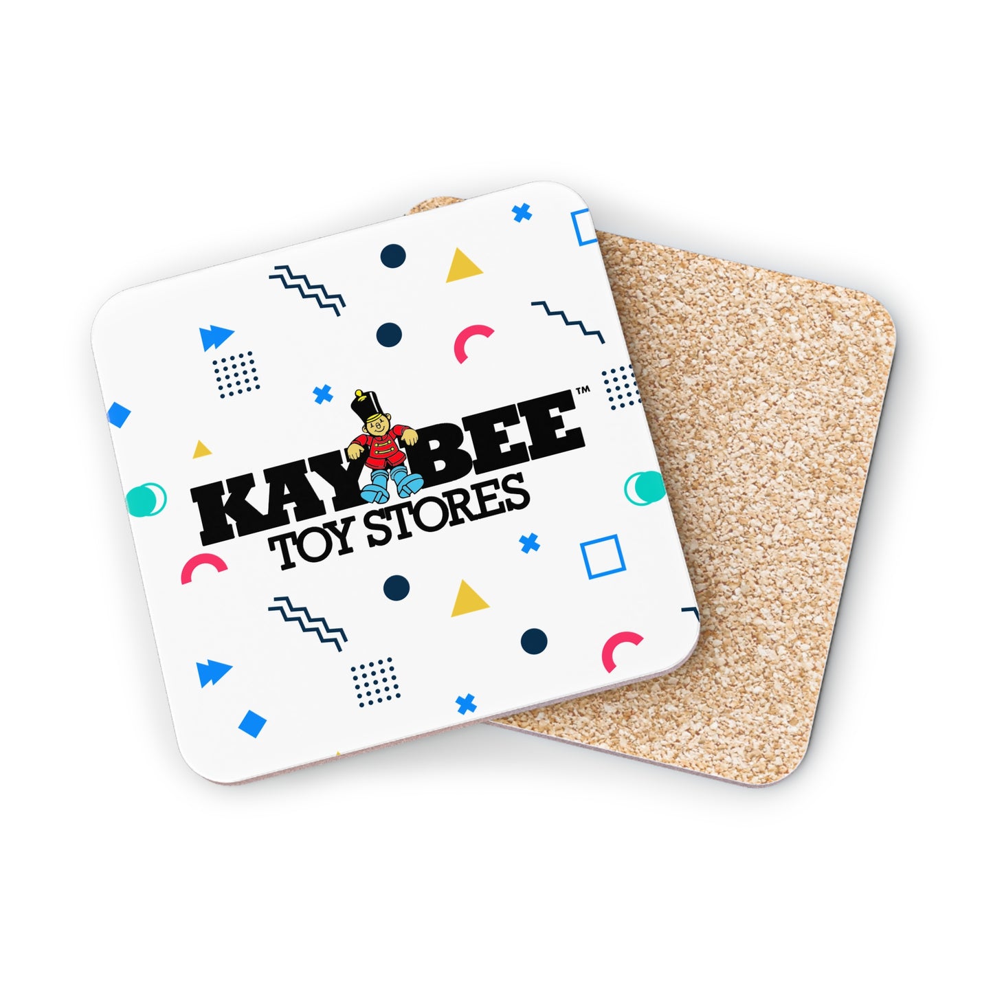 Coasters - Kay Bee Toys™ Logo Retro 80s Background - Perfect Gift for Coffee-Lovers and Drink Enthusiasts