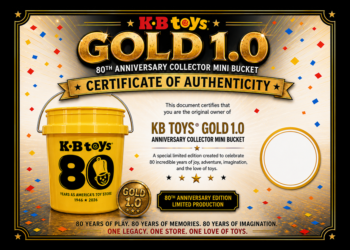 PRE-SALE | KB Toys® Gold 1.0 Founder's Pack – Official 2026 Anniversary Collector Set