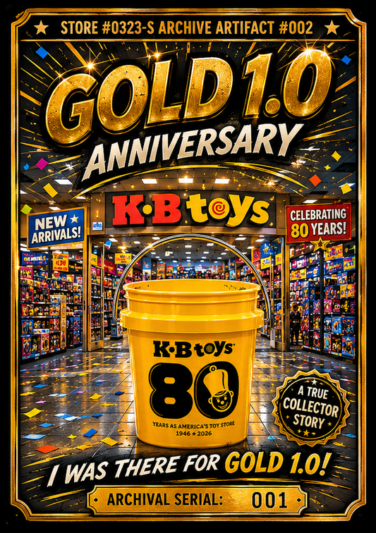 PRE-SALE BEGINS SOON | KB Toys® Gold 1.0 Anniversary Trading Card – Official 2026 Collector Release